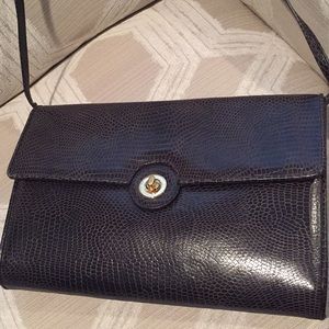 Jay Herbert NY Croco print vintage leather handbag